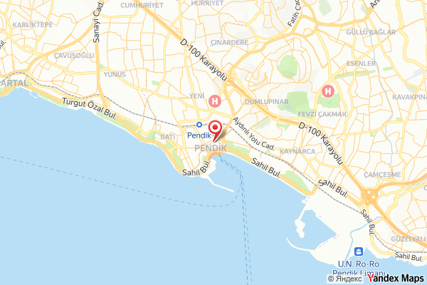 Pendik ilçe merkezi haritası